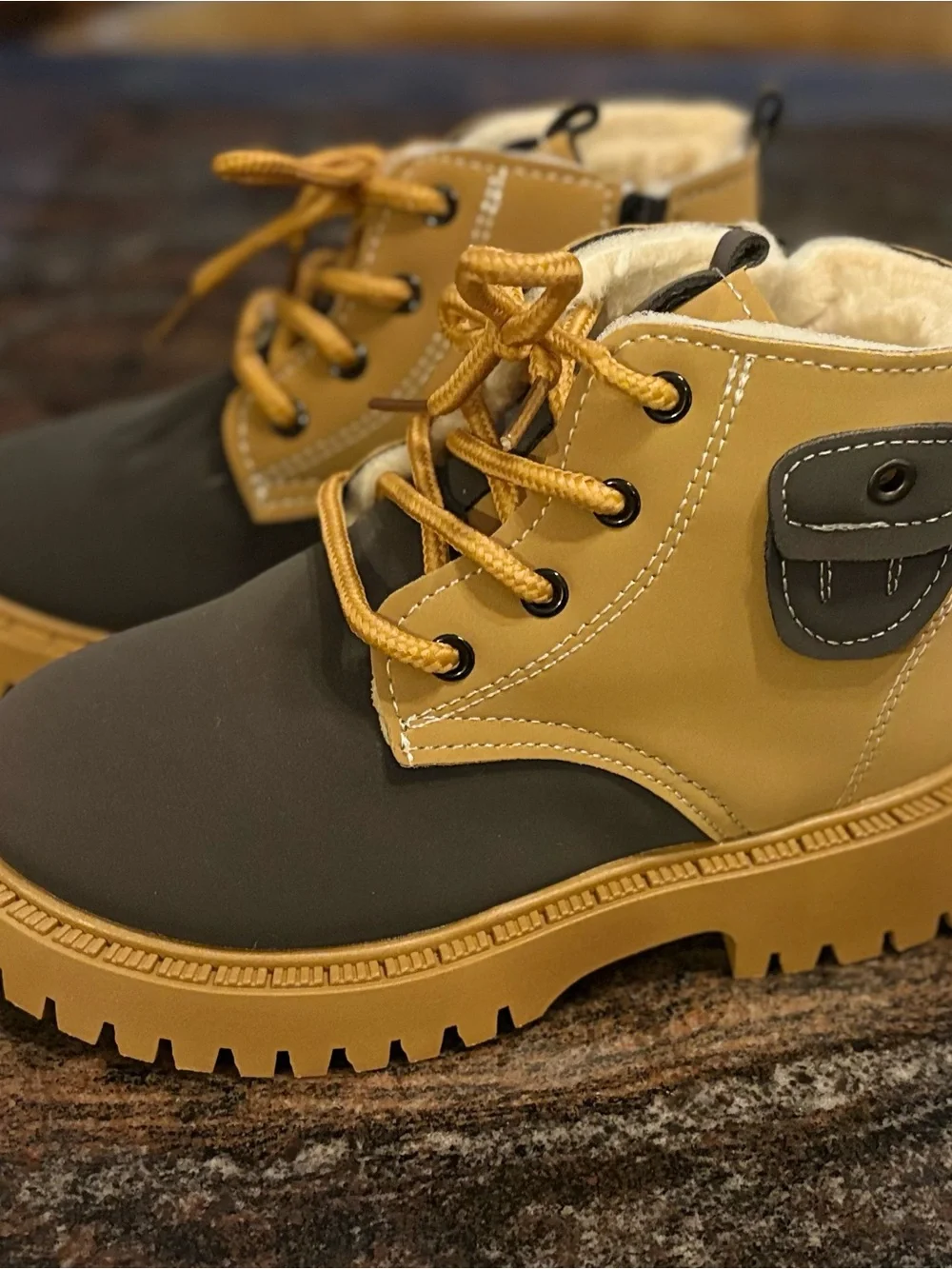 Toddler Boys Fall/ Winter Boots Size 12 Chunky Sole Fully Lined Boots Brand New!